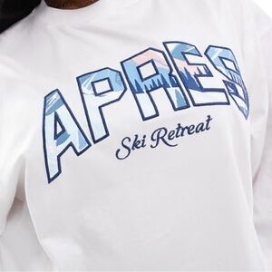 White 'Apres Ski Retreat' Graphic Tee
